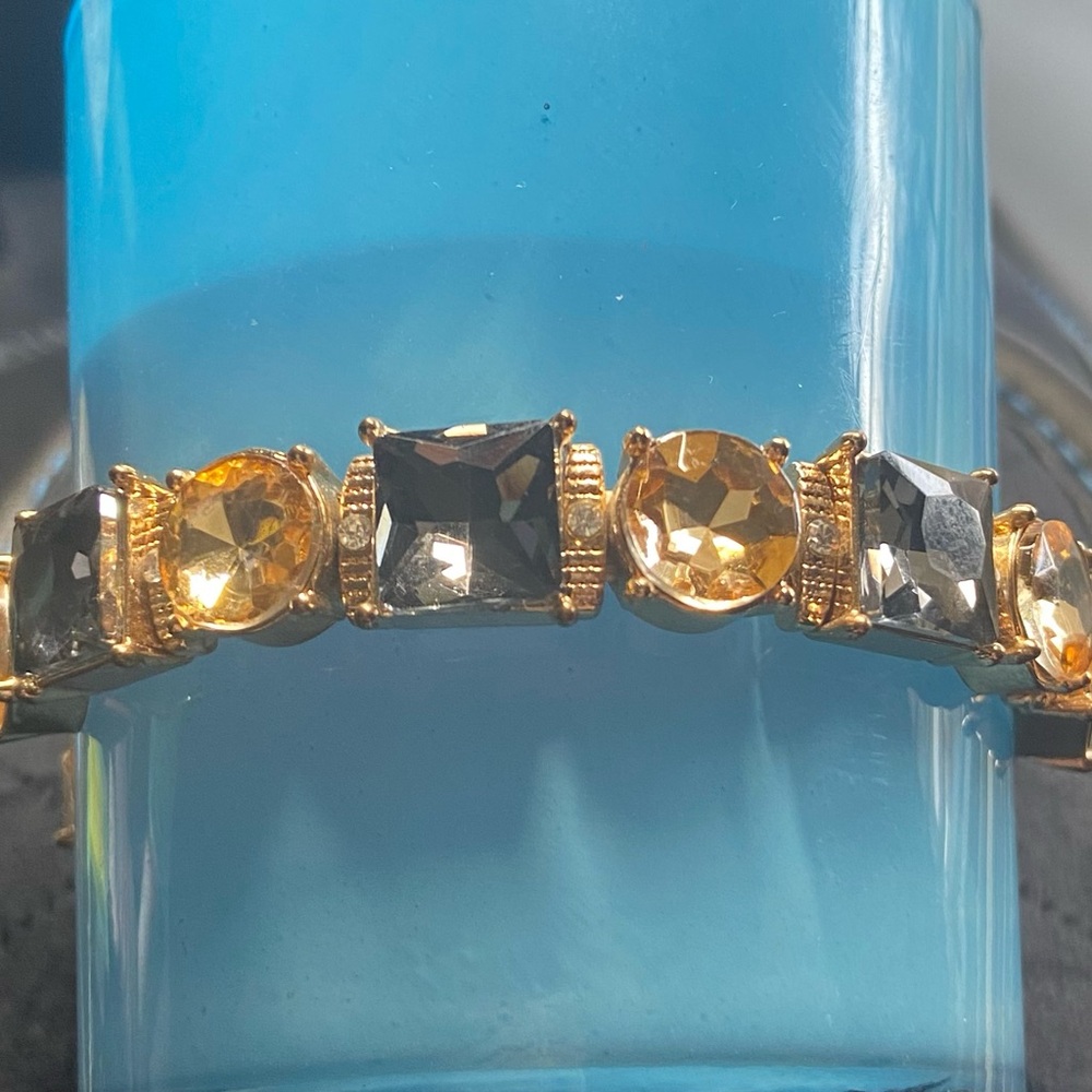 Sparkling bracelet, black and gold